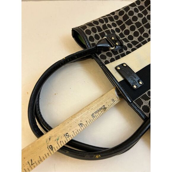 Kate Spade bucket bag black white (discoloration on handles) 13"x10" - Picture 10 of 12